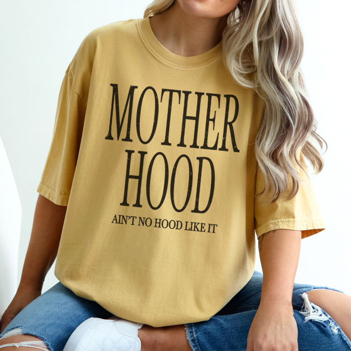 Motherhood Graphic Tee, Ain't No Hood Like Motherhood, Mama Shirt, Mother's Day Shirt