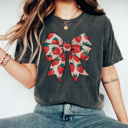 XXL Pepper Strawberry Coquette Bow Graphic Tee, Strawberry Shirt, Trendy Tee, Summer Graphic Tee