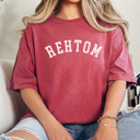 XXL Crimson Trendy Mother Graphic Tee, Backwards Mother Shirt, Mama Tee, Western Style