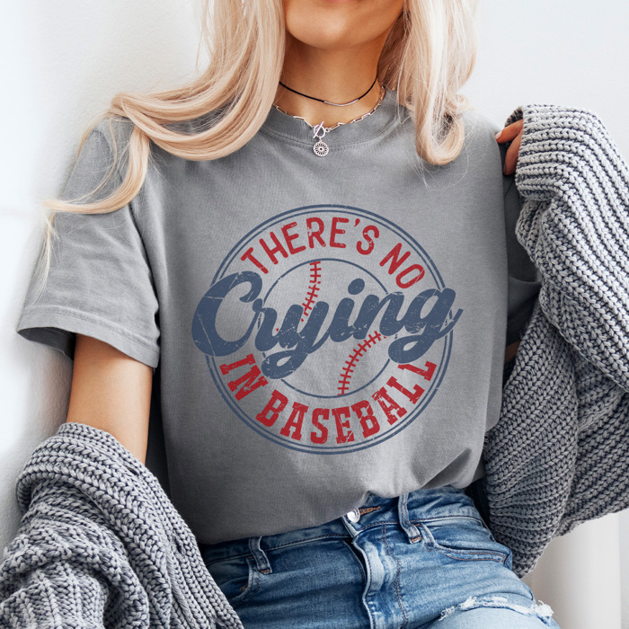 No Crying In Baseball Graphic Tee, Baseball Shirt, Cute Baseball Mom Tee, Game Day Tee