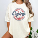 XXL Ivory No Crying In Baseball Graphic Tee, Baseball Shirt, Cute Baseball Mom Tee, Game Day Tee