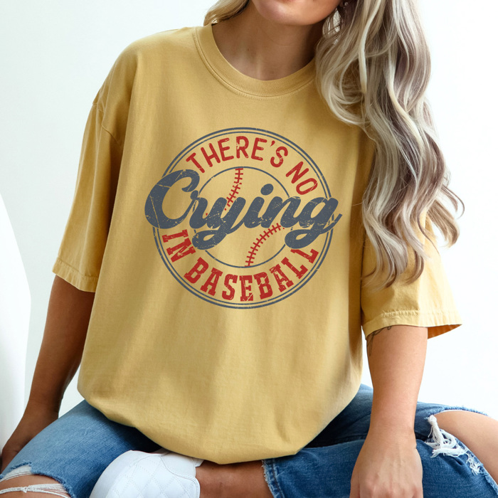 No Crying In Baseball Graphic Tee, Baseball Shirt, Cute Baseball Mom Tee, Game Day Tee