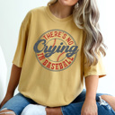 XXL Mustard No Crying In Baseball Graphic Tee, Baseball Shirt, Cute Baseball Mom Tee, Game Day Tee