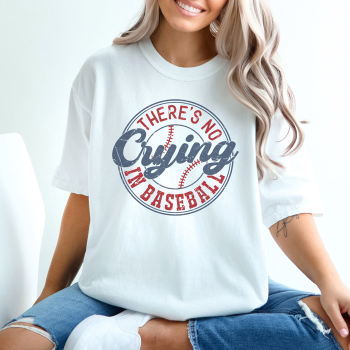 No Crying In Baseball Graphic Tee, Baseball Shirt, Cute Baseball Mom Tee, Game Day Tee