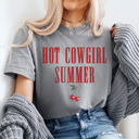 XXL Gray Hot Cowgirl Summer Graphic Tee, Cowboy Shirt, Cowgirl Tee, Summer Graphic Tee, Country Shirt, Concert Tee