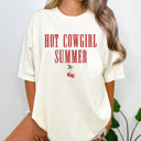 XXL Ivory Hot Cowgirl Summer Graphic Tee, Cowboy Shirt, Cowgirl Tee, Summer Graphic Tee, Country Shirt, Concert Tee