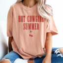 XXL Peachy Hot Cowgirl Summer Graphic Tee, Cowboy Shirt, Cowgirl Tee, Summer Graphic Tee, Country Shirt, Concert Tee