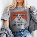 XXL Gray Raised On 90s Country Graphic Tee, Country Music Shirt, Western Graphic Tee, Cowboy Shirt, Summer Tee