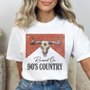 XXL White Raised On 90s Country Graphic Tee, Country Music Shirt, Western Graphic Tee, Cowboy Shirt, Summer Tee