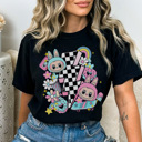 XL Black Cute Monsters Graphic Tee, Trendy Monsters Shirt, BuBu Shirt, Every Day Tee