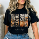 Large Black Spooky Watercolor Graphic Tee, Cute Halloween Shirt, Vintage Halloween Tee, Comfort Colors