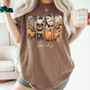 XL Espresso Spooky Watercolor Graphic Tee, Cute Halloween Shirt, Vintage Halloween Tee, Comfort Colors