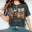XXL Pepper Spooky Watercolor Graphic Tee, Cute Halloween Shirt, Vintage Halloween Tee, Comfort Colors