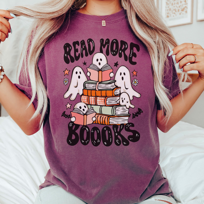 Read More Books Graphic Tee, Halloween Shirt, Halloween Teacher Tee, Librarian Shirt, Teacher Shirt