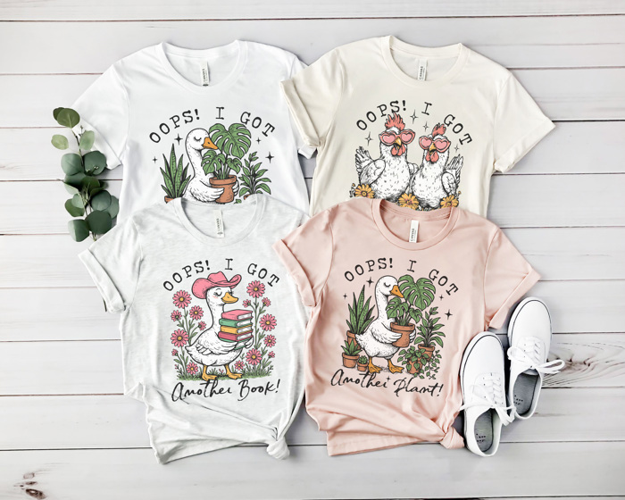 Oops Funny Graphic Tee, Chicken Shirt, Plant Shirt, Book Shirt, Sarcastic Graphic Tee