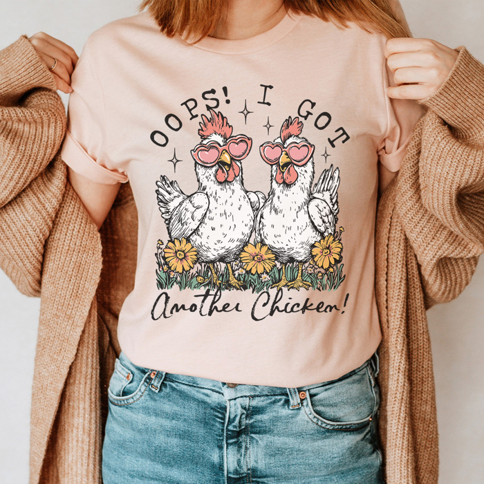 Oops Funny Graphic Tee, Chicken Shirt, Plant Shirt, Book Shirt, Sarcastic Graphic Tee