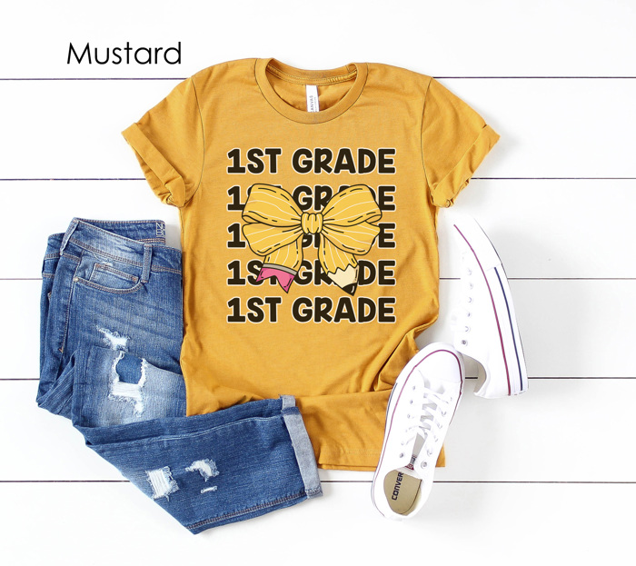 Coquette Bow Grades Graphic Tee, Teacher Graphic Tee, Back to School Shirt, Cute Teacher Tee