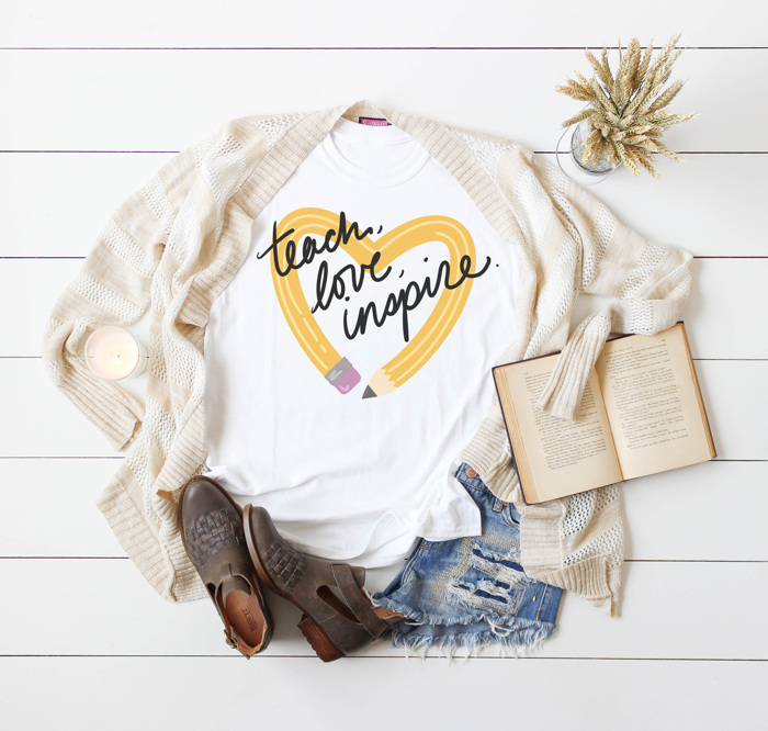 Busy Doing Teacher Things Graphic Tee, Cute Teacher Shirt, Back to School, Teach Love Inspire Tee