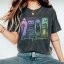  Iridescent Halloween Graphic Tee, Cute Halloween Shirt, Spooky Season Tee