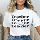  Boho Teacher Graphic Tee, Cute Teacher Shirt, Back to School, Teacher Flower, Comfort Colors