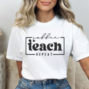  Boho Teacher Graphic Tee, Cute Teacher Shirt, Back to School, Teacher Flower, Comfort Colors