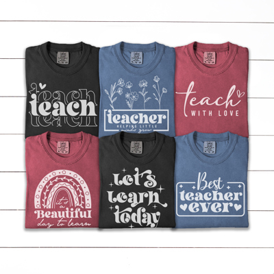 Every Day Teacher Graphic Tee, Cute Teacher Shirt, Back to School, Teacher Flower, Comfort Colors