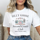  Silly Goose Teacher Grades Graphic Tee, Back to School Shirt, Cute Teacher Tee, Goose Shirt