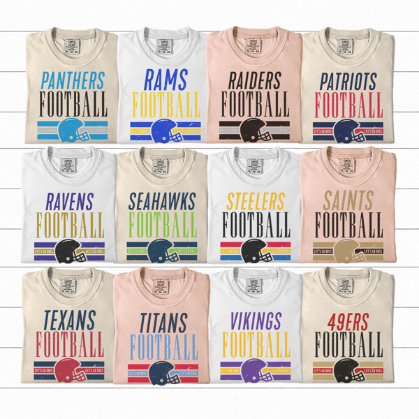 Retro Football Teams Graphic Tee, Football Mascot Shirt, Game Day