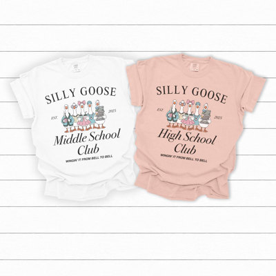 Silly Goose Teacher Secondary Graphic Tee, Back to School Shirt, Cute Teacher Tee, Goose Shirt, High School Teacher, Middle School Teacher