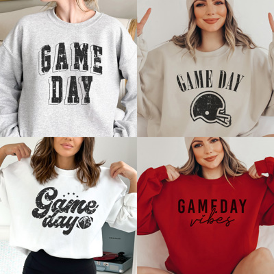 Game Day Sweatshirt, Football Mom Sweatshirt, Soccer Mom Sweatshirt, Baseball Mom Sweatshirt, Basketball Mom Sweatshirt