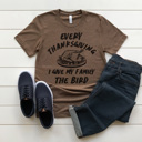  Give My Family The Bird Graphic Tee, Funny Thanksgiving Graphic Tee, Unisex Shirt, Thanksgiving Chef