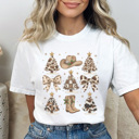 XL White Cowboy Christmas Graphic Tee, Cute Christmas Shirt, Cowboy Tee, Country Christmas