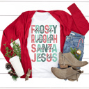  Dance Like Frosty Graphic Tee, Shine Like Rudolph Shirt, Give Like Santa Tee, Love Like Jesus Shirt, Christian Christmas Tee