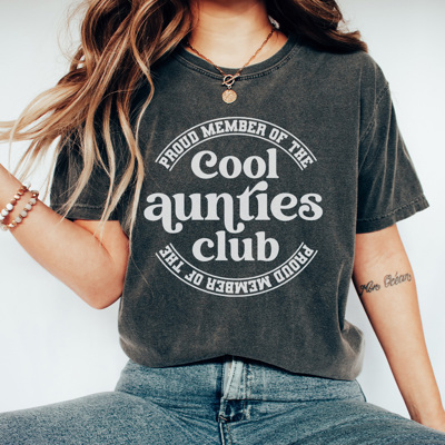 Cool Auntie Club Graphic Tee, Cool Aunt Shirt, Aunt Graphic Tee, Mother's Day Shirt, Gift for Sister, Gift for Aunt