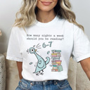 Large White 67 Teacher Reading Graphic Tee, Funny Teacher Shirt, Funny 67 Tee, Six Seven Shirt, Teacher Gift