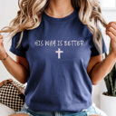 XL Navy His Way Is Better Graphic Tee, Jesus Shirt, Religious Tee, Christian Graphic Tee