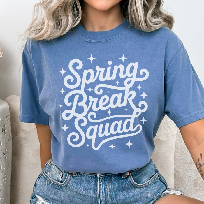 Spring Break Squad Graphic Tee, Vacation Shirt, Matching Graphic Tees, Beach Vacation Shirt