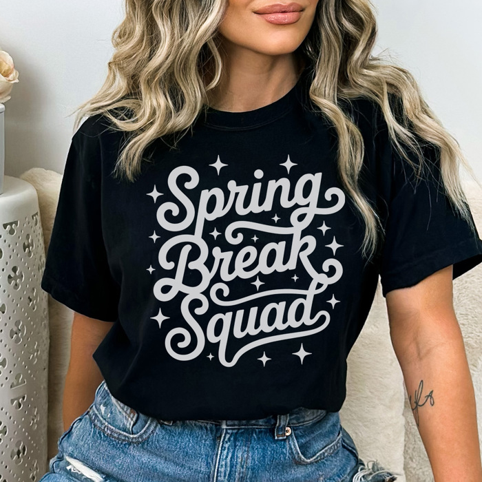 Spring Break Squad Graphic Tee, Vacation Shirt, Matching Graphic Tees, Beach Vacation Shirt