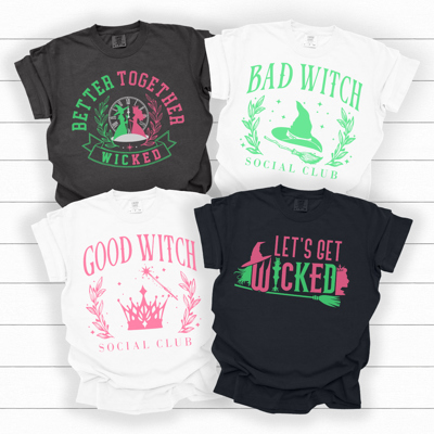 Let's Get Wicked Graphic Tee, Better Together Shirt, Good Witch, Bad Witch, Thanksgiving Shirt