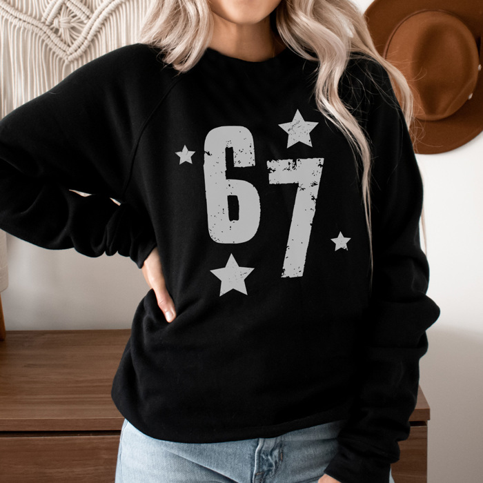 Six Seven Graphic Sweatshirt, Six Seven Graphic Sweatshirt, Trendy Sweatshirt, Christmas Gift