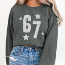 Large Charcoal Six Seven Graphic Sweatshirt, Six Seven Graphic Sweatshirt, Trendy Sweatshirt, Christmas Gift