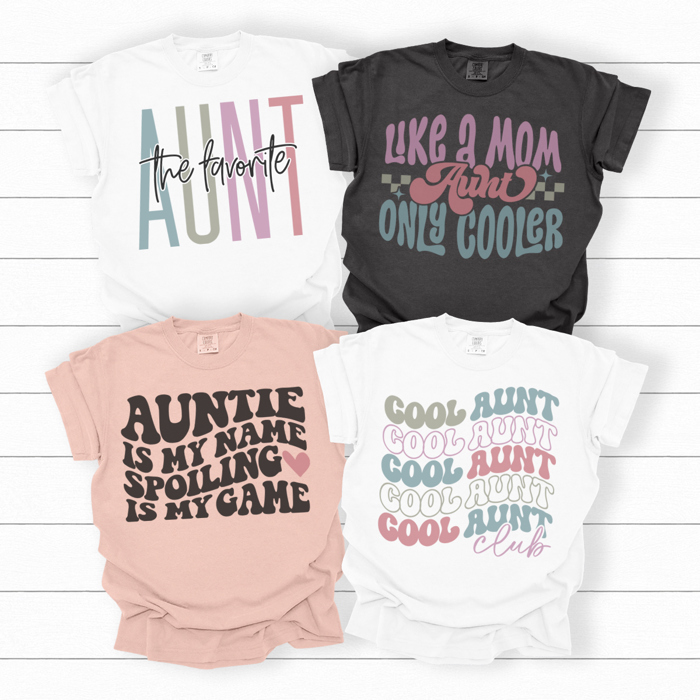 Favorite Aunt Graphic Tee, Cool Aunts Club, Gift for Aunt, Gift for Sister