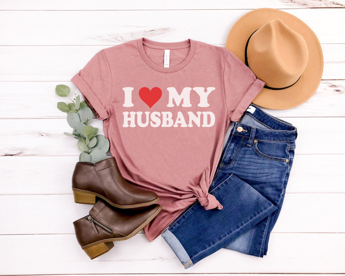I Love My Husband Shirt, I Love My Wife Shirt, Valentine's Day Tees, Matching Shirts, Bella Canvas Tees, Unisex Sizing