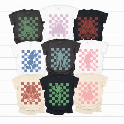 Theme Park Characters Graphic Tee, Castle Graphic Tee, Mouse Shirt, Matching Shirts, Comfort Colors, Unisex Sizing