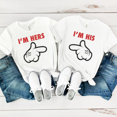 His And Hers Theme Park Shirts, Matching Mouse Shirts, Matching Graphic Tees, Theme Park Tee, Anniversary Tee, Newlywed Shirt, Bella Canvas, Unisex Tee