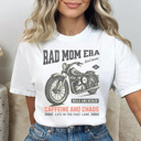 Small White Rad Mom Era Graphic Tee, Boy Mom Graphic Tee, Cool Mom Shirt, Motorcycle Shirt, Comfort Colors, Mama Tee