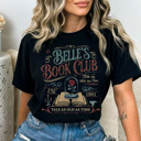 XL Black Princess Book Club Graphic Tee, Theme Park Book Shirt, Book Lover Graphic Tee, Reading Graphic Tee, Mouse Vacation Shirt