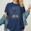 Small Navy Princess Book Club Graphic Tee, Theme Park Book Shirt, Book Lover Graphic Tee, Reading Graphic Tee, Mouse Vacation Shirt