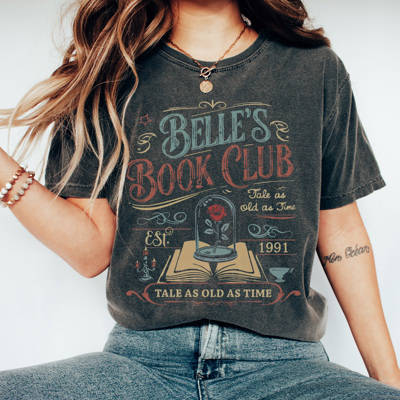 Princess Book Club Graphic Tee, Theme Park Book Shirt, Book Lover Graphic Tee, Reading Graphic Tee, Mouse Vacation Shirt