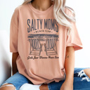 Medium Peachy Salty Moms Beach Club Graphic Tee, Spring Break Shirt, Summer Graphic Tee, Mama Tee, Funny Mom Shirt, Salty Graphic Tee, Comfort Colors